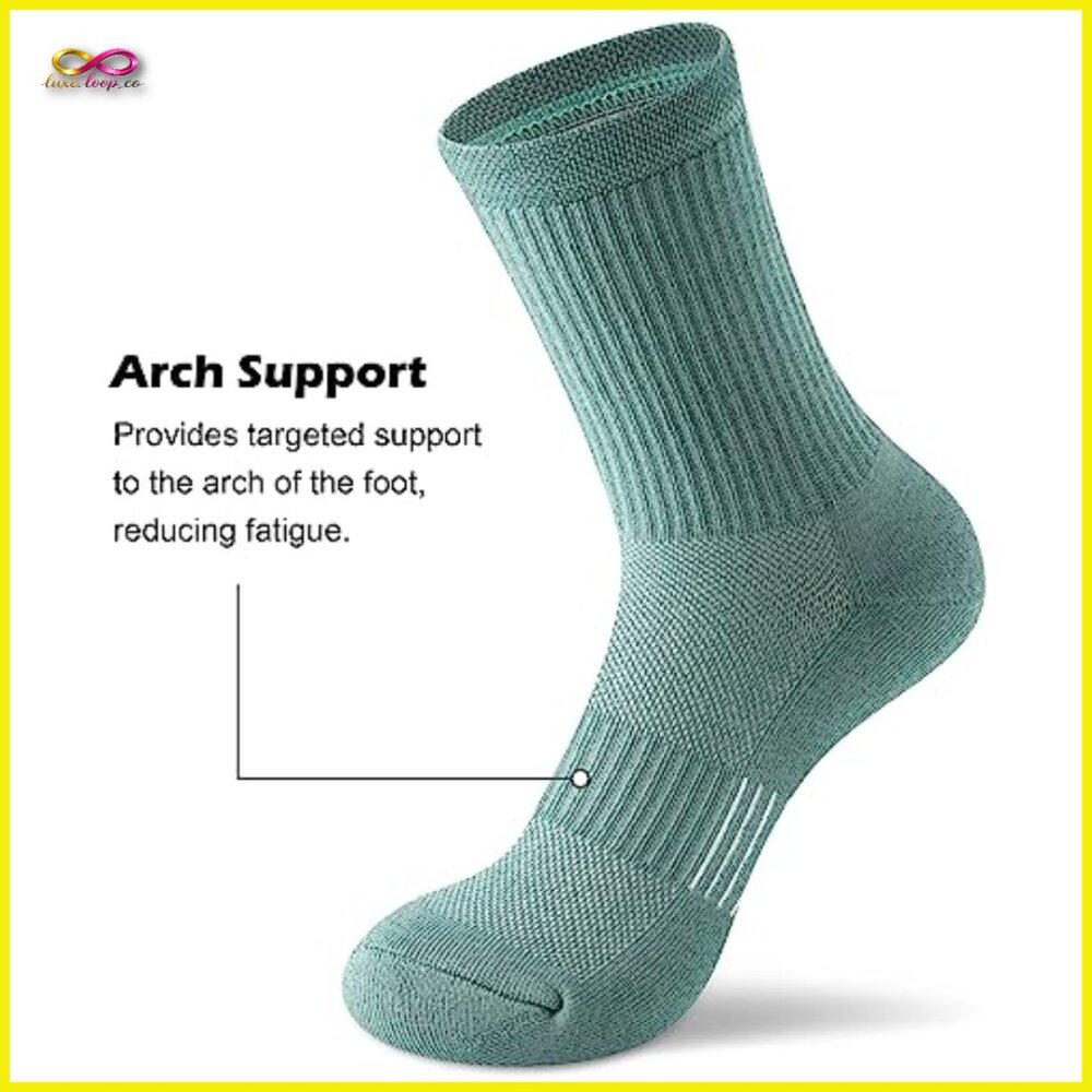 Athletic Crew Socks Compression Arch Support Runn… - image 2